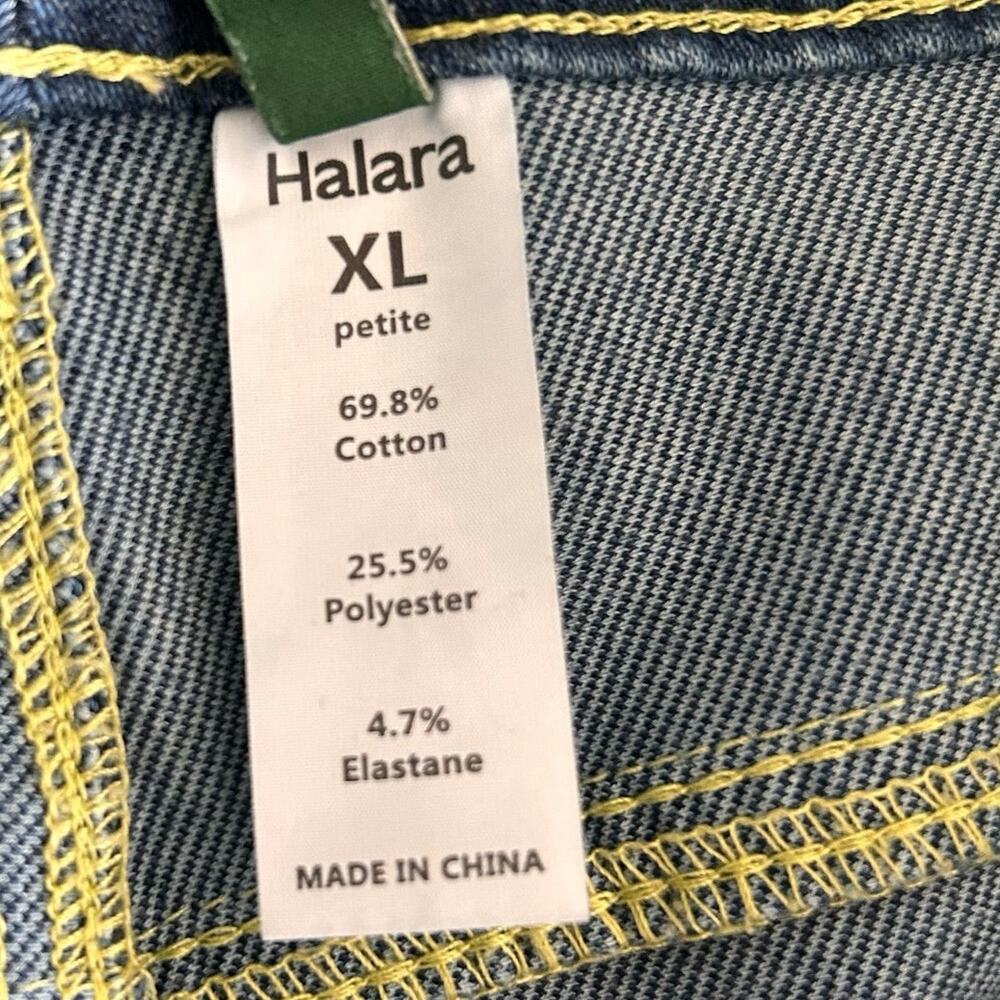Halara Women’s Stretch Straight-Leg Pants, Denim Look, Size XL” - Picture 8 of 8